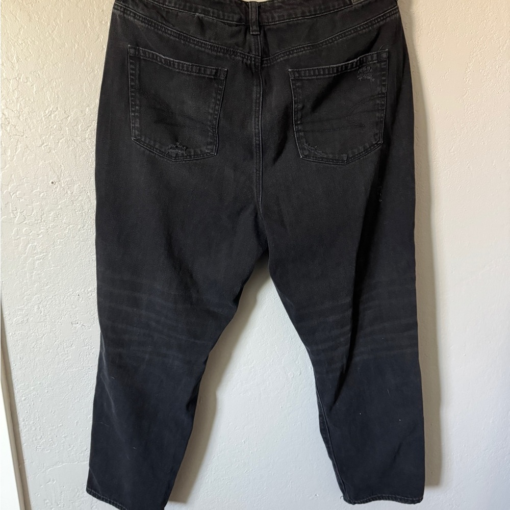 Black Skinny Jeans with Distressed Knees - Picture 2 of 3